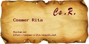 Csemer Rita névjegykártya